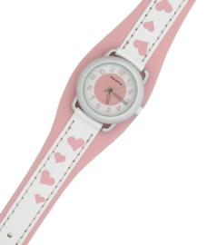 Prisma kinderhorloge meisjes hartjes roze