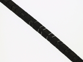 Armband edelstaal hout ebben zwart