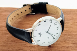 Tyno classic zilver wit 101-010 leder