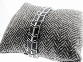 Armband edelstaal ebben out zwart
