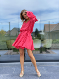 Korte jurk roodroze