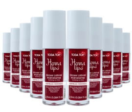 Henna Lips Hydra Gloss | Aardbei rood - 10 stuks