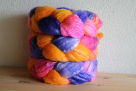 Merino/Zijde - VioletOranjeFuchsia