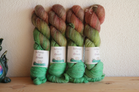 Biologische Wol/Linnen - Mint naar RoodBruin