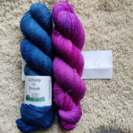 KNITMAS Pakket 2; DenneBlauw + Paarse Regen