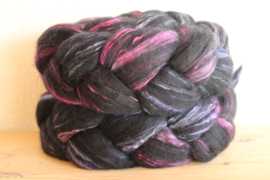Zwart Merino/Zijde - VioletPaarsRoze
