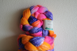 Merino/Zijde - VioletOranjeFuchsia