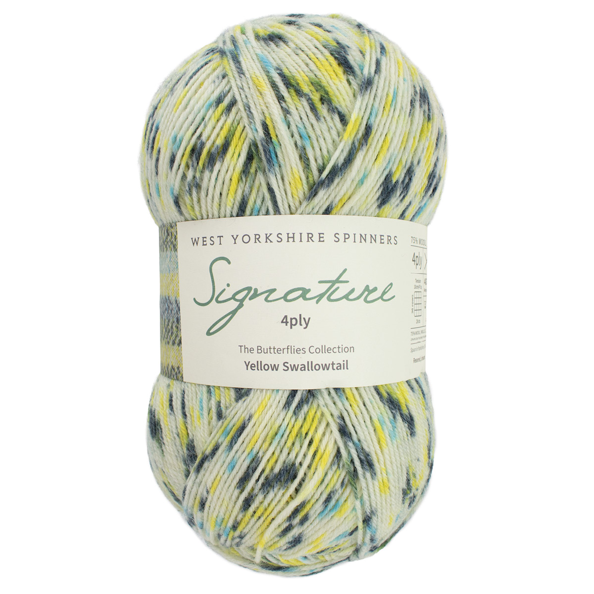 West Yorkshire Spinners Signature 4ply Butterflies - Yellow Swallowtail