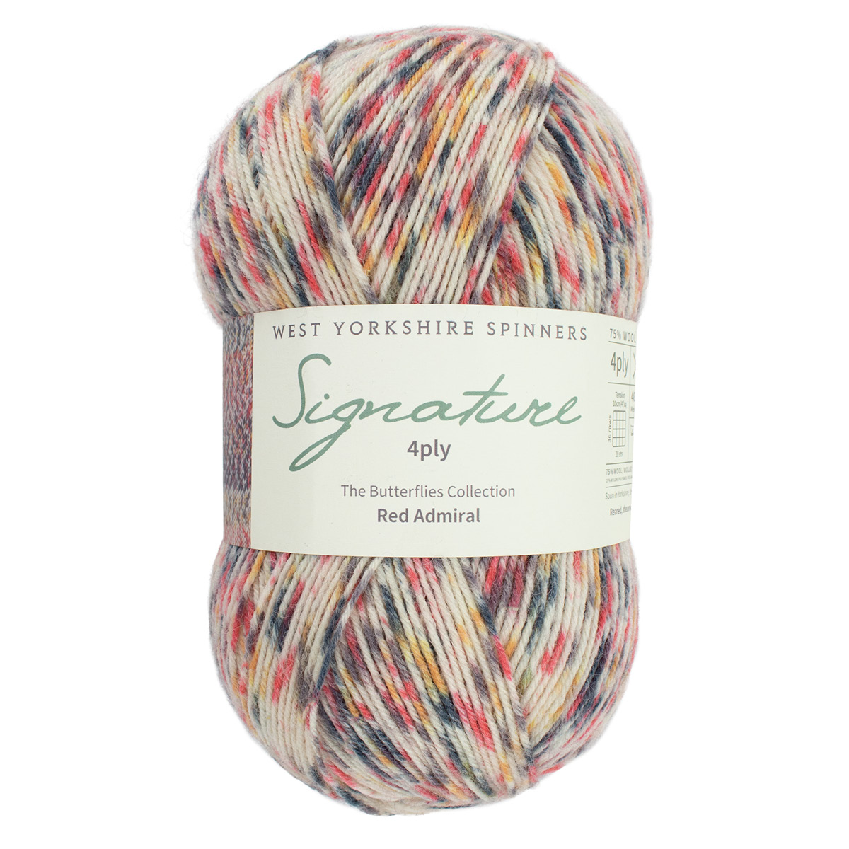 West Yorkshire Spinners Signature 4ply Butterflies - Red Admiral