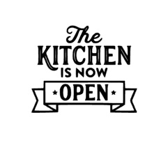 The kitchen is now open sticker speelgoed keukentje