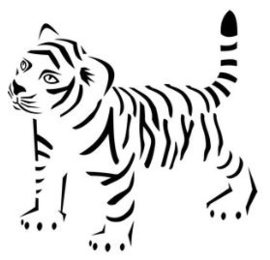 Muursticker BABY TIGER