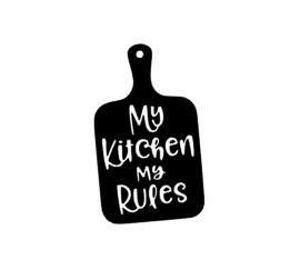 My kitchen my rules sticker speelgoed keukentje