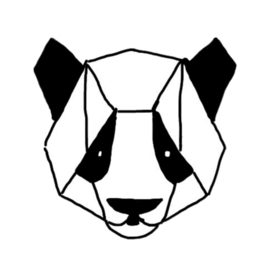 Muursticker GEO PANDA