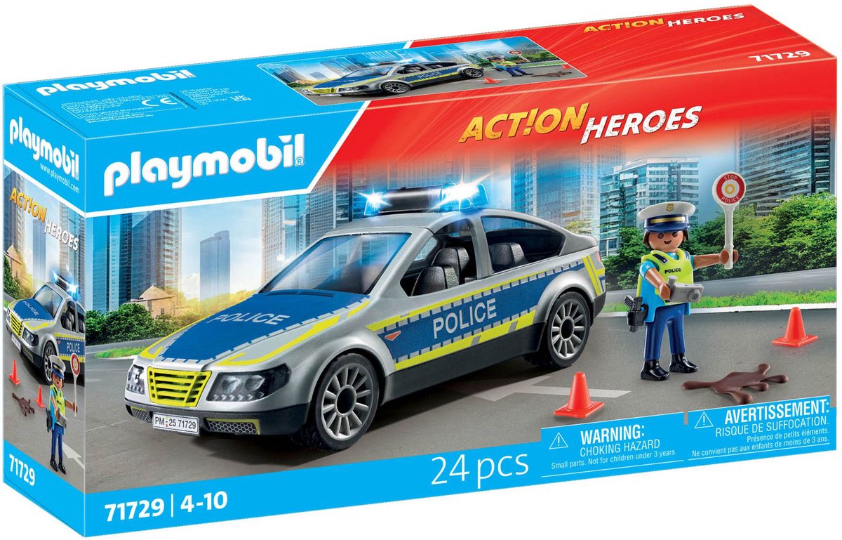 Playmobil 71729 - Politieauto met zwaailichten en sirene