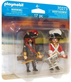 Playmobil 70273 - Duopack Piratenkapitein en Roodroksoldaat