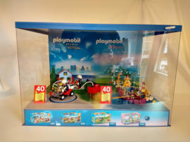 Playmobil 40 jarig jubileum grote winkel vitrine, met licht en draaiplateau ​(sets 5169 & 5456)