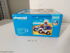 Playmobil 3655 - Politiequad met pullbackmotor, 2ehands.