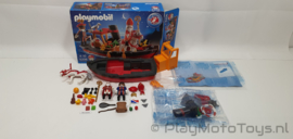 Playmobil 5206 - De Stoomboot van Sinterklaas, gebruikt met doos.