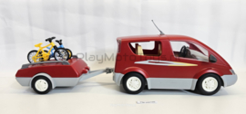 Playmobil 3213 - Familie auto met aanhanger, 2ehands