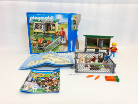Playmobil 6140 - Hazenfamilie met hokken, 2ehands