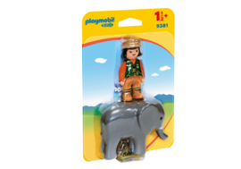 1.2.3. Playmobil 9381 - Dierenverzorgster met olifant