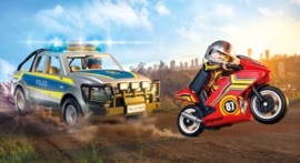 Playmobil 71875 - Achtervolging met politie-ophaaldienst (met zwaailichten en sirene)
