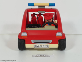 Playmobil 3177 - Brandweer Commandant met auto, 2ehands