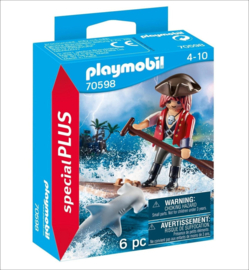Playmobil 70598 - Special Plus Piraat met vlot en hamerhaai