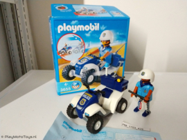 Playmobil 3655 - Politiequad met pullbackmotor, 2ehands.