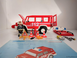 Playmobil 3181 - Brandweer Commandant met jeep, 2ehands