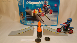 Playmobil 4416 - Crossmotor met springschans, 2ehands met doos