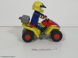 Playmobil 4425 - Gele Race quad met pullbackmotor, 2ehands