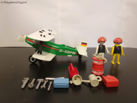 Playmobil 3246x - Biplane / dubbeldekker vliegtuig, 2ehands, custom