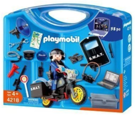Playmobil 4218 - Meeneemkoffer SWAT Politiemotor