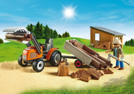 Playmobil 6814 - Houthakkers met tractor