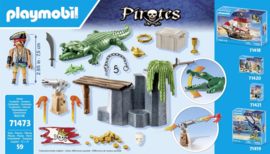 Playmobil 71473 - Starterpack Piraat met alligator (krokodil)