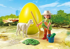 Playmobil 4944 - Alpaca met verzorgster in geel Paasei