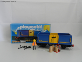 Playmobil 4114 - Open vrachtwagon met doos (gebruikt)