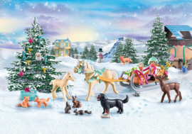 Playmobil 71345 - Adventskalender Paarden: Kerst slederit