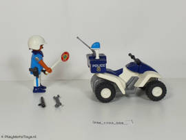 Playmobil 3655 - Politiequad met pullbackmotor, 2ehands.