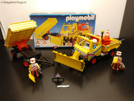 Playmobil 3454 - Sneeuwploeg  / Truck met aanhanger met doos, 2ehands (B)