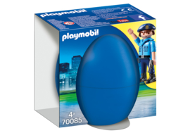 Playmobil 70085 - Blauw Paasei, Agent met Politiehond