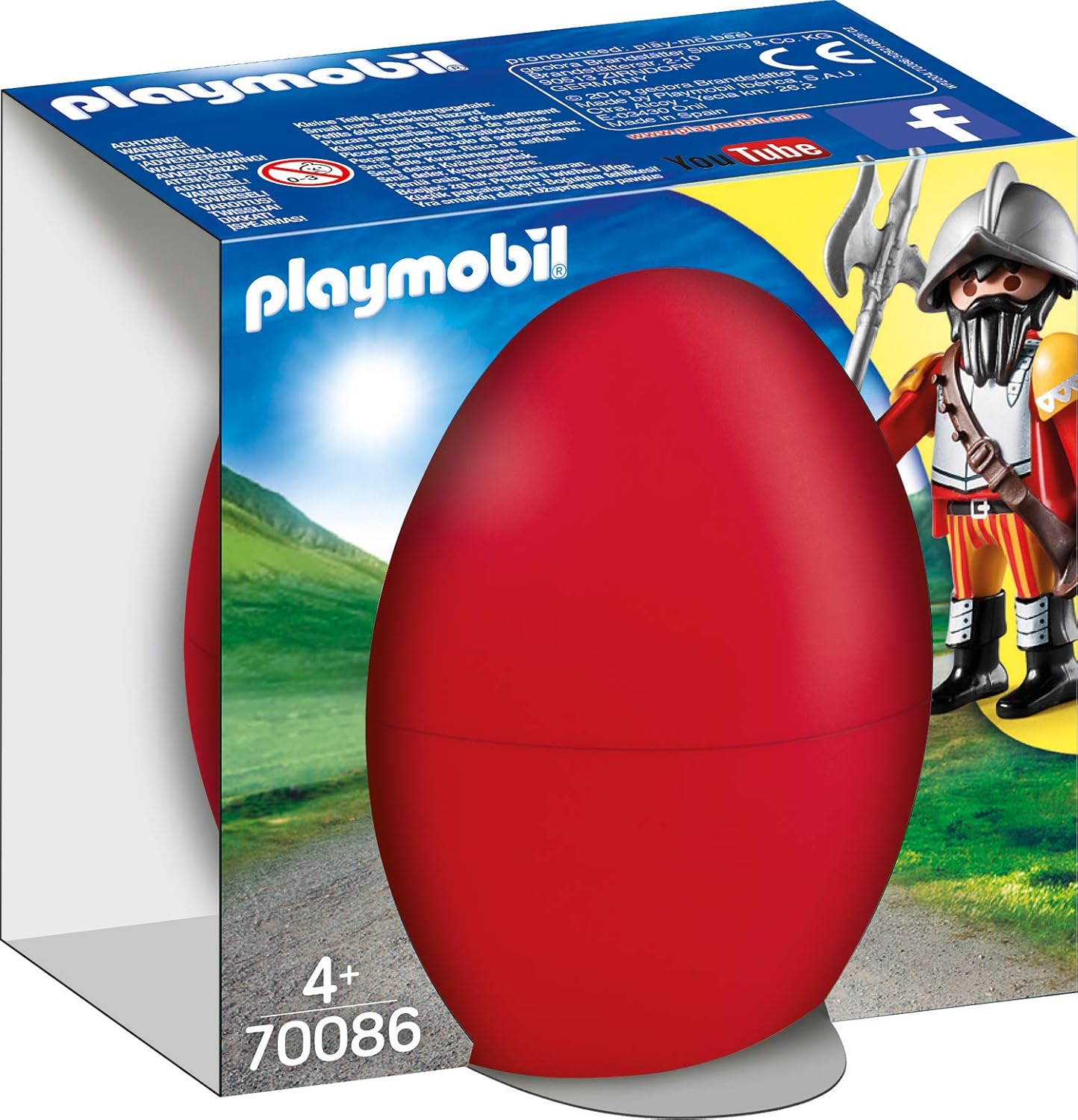 Playmobil 70086 - Soldaat met kanon in rood Paasei