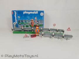 Playmobil 3257 - Wegwerker met geleiderails set, 2ehands