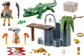 Playmobil 71473 - Starterpack Piraat met alligator (krokodil)