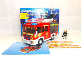 Playmobil 5363 - Brandweerwagen met licht en geluid, 2ehands met doos