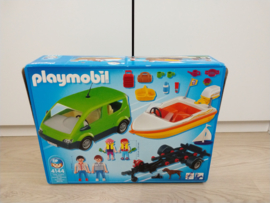 Playmobil 4144 - Familie auto met boot, 2eHands met doos