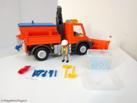 Playmobil 4046 - Unimog / Truck strooiwagen met sneeuwploeg, 2ehands