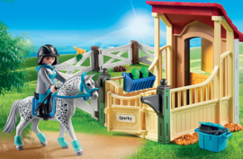 Playmobil 6935 - Appaloosa met paardenbox