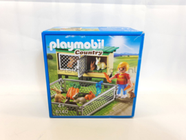 Playmobil 6140 - Hazenfamilie met hokken, 2ehands